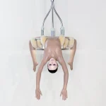 BIO POP - CHANDELIER Painted stainless steel, 3D printed resin, LED lighting fixture and shearli