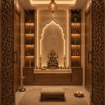 Sacred shrine with golden warmth