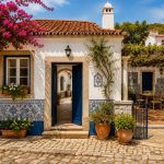 Sunlit Portuguese Courtyard Home
