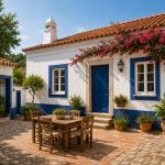 Sunlit Portuguese Courtyard Retreat