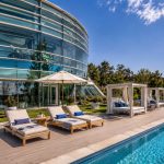 Justin Bieber’s former Beverly Hills mansion, famously known as the “Salad Spinner” house for it
